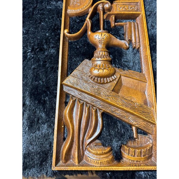 Vintage  TURNER mfg. Wall Art Of Water Pump & Barrel Scene  Rustic Country Home - Picture 3 of 12